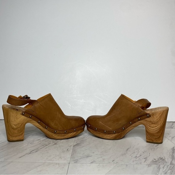 New! Kork Ease Darby Brown Terra Leather Heeled Clog 11M - Picture 4 of 13